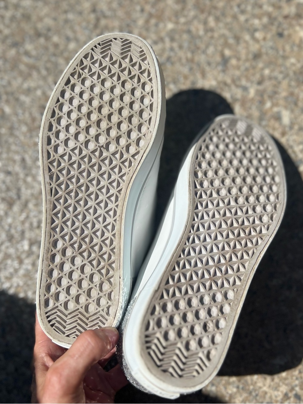 PRADA White Kids Leather Sneakers with Silver Glitter Heel - Picture 7 of 10